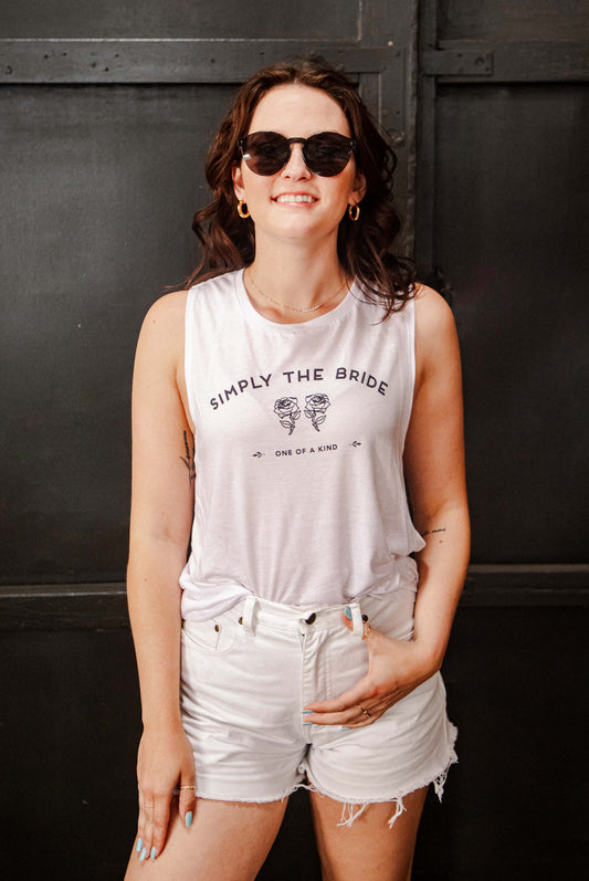 Simply the Bride | Simply the Best - Bachelorette Party Flowy Muscle Tanks